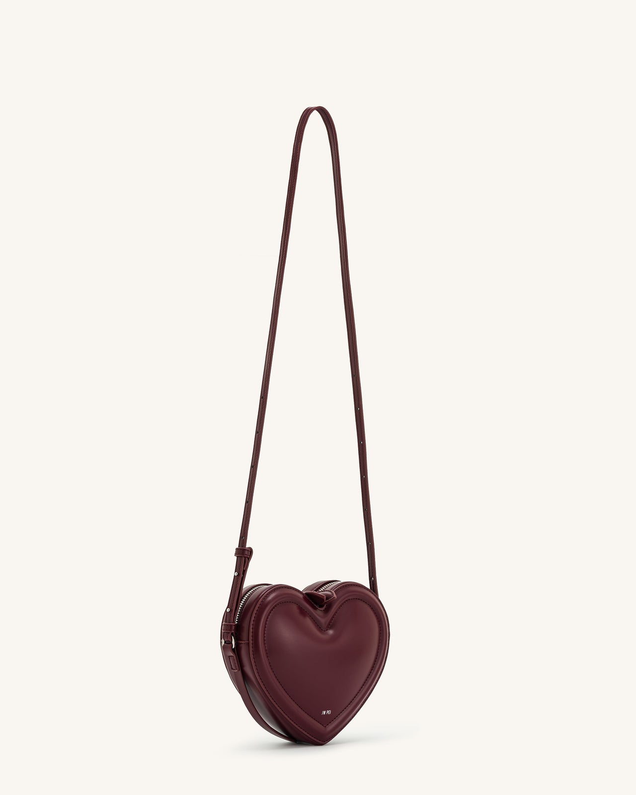 Arlene Heart Shaped Bag - Claret