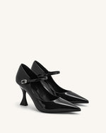 Thalina Patent Leather Pumps - Black