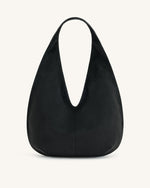 Dara Faux Suede Hobo Bag - Black