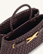 Elora Woven Tote Bag - Deep Burgundy