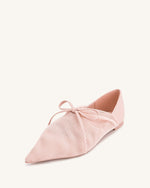 Reilly Fishnet Ballerina Flats - Pink Beige
