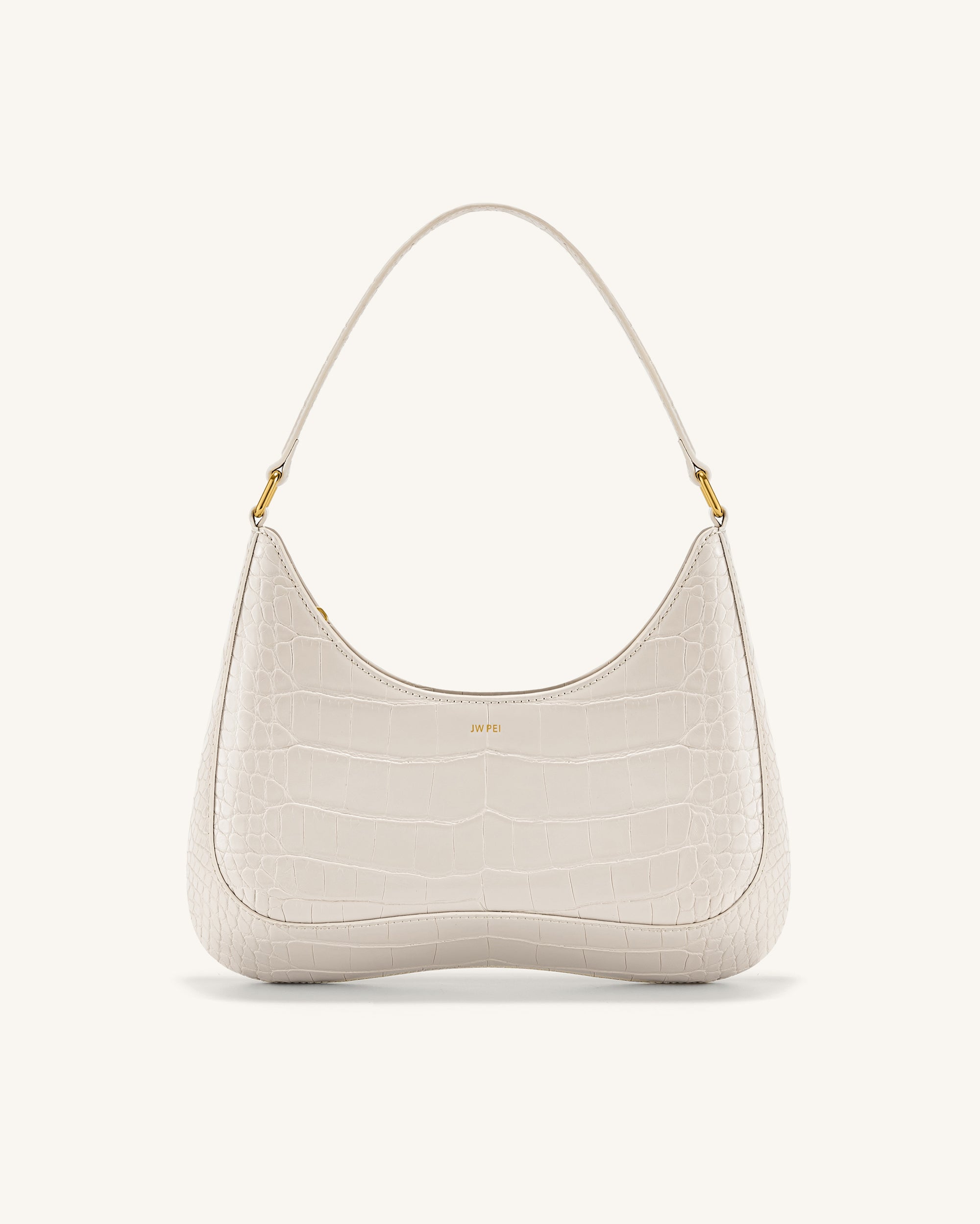 White croc sale shoulder bag